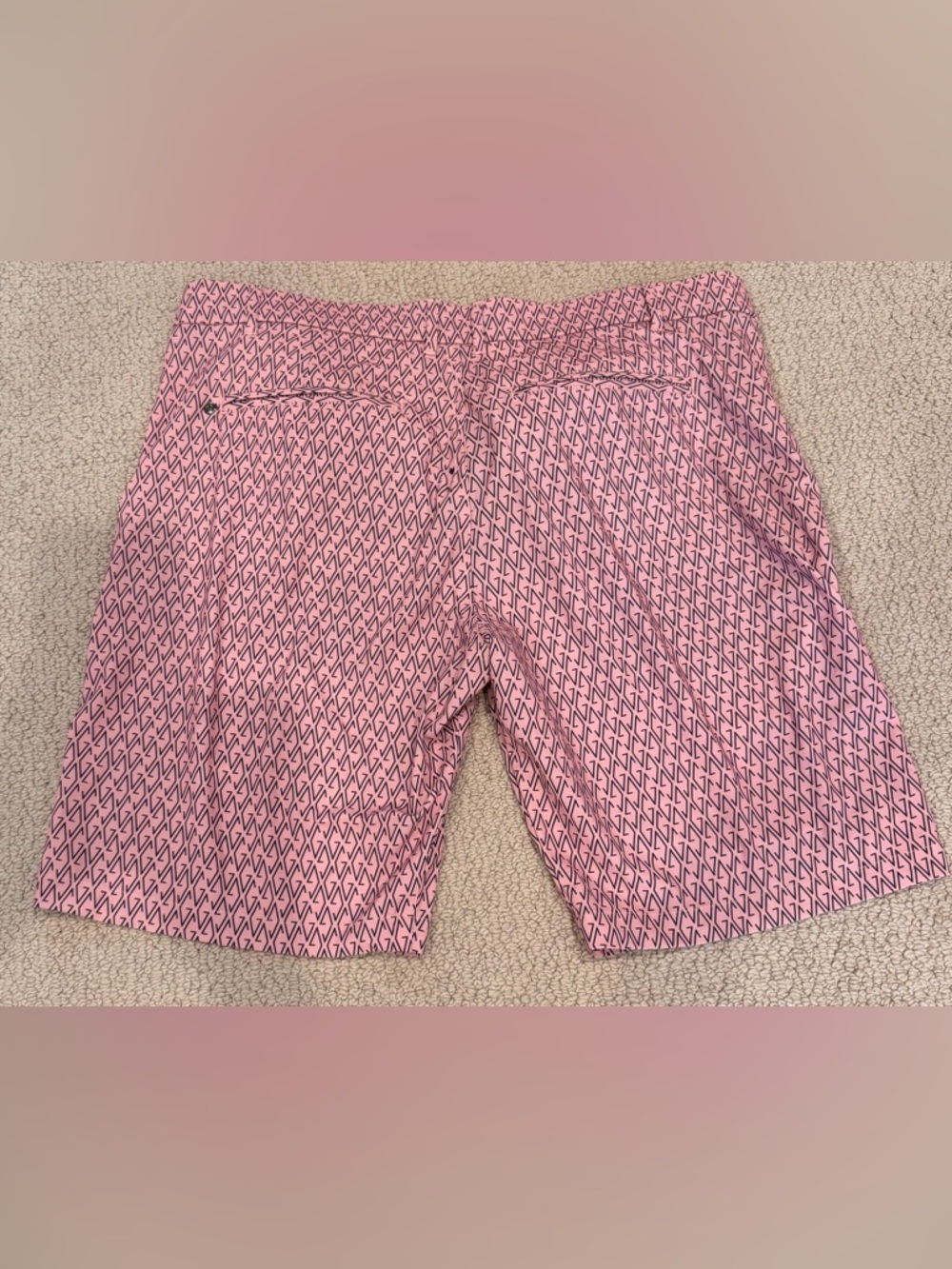 Greyson Pink and Black Printed Flat Front Men’s Shorts - Picture 2 of 3